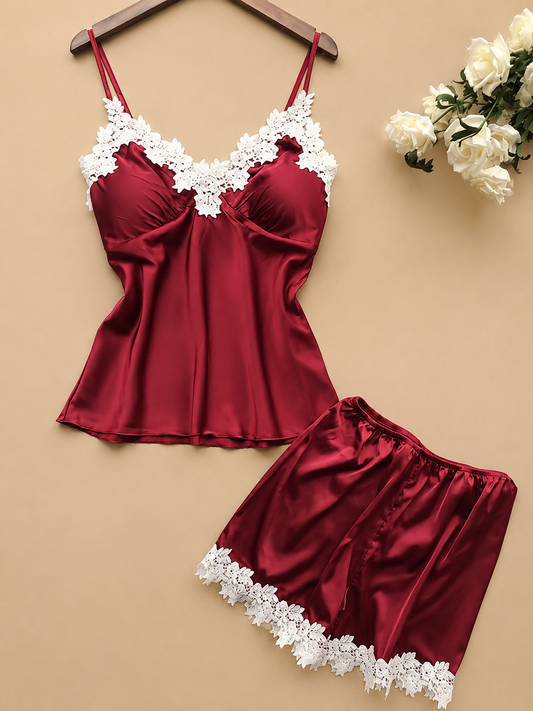 Blush Lace Set Burgundy