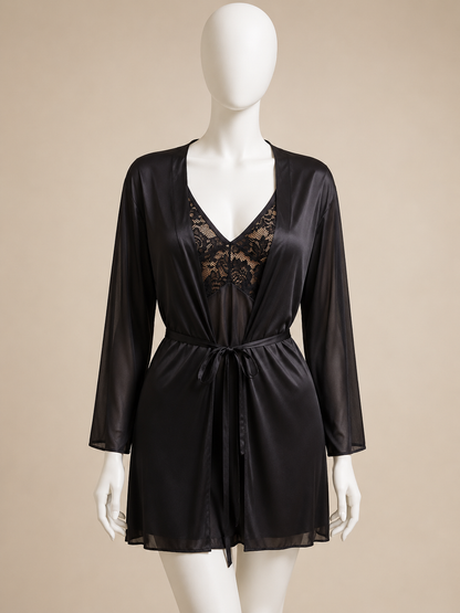 Moon Seduction Set Black robe front