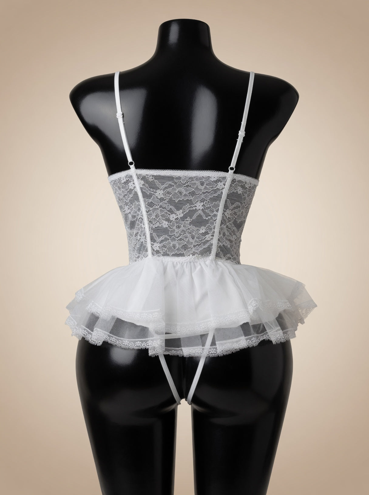 Bridal Whisper white corset back view