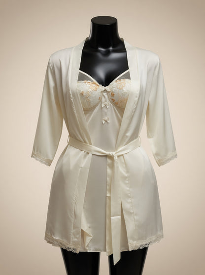 White Mirage robe front view