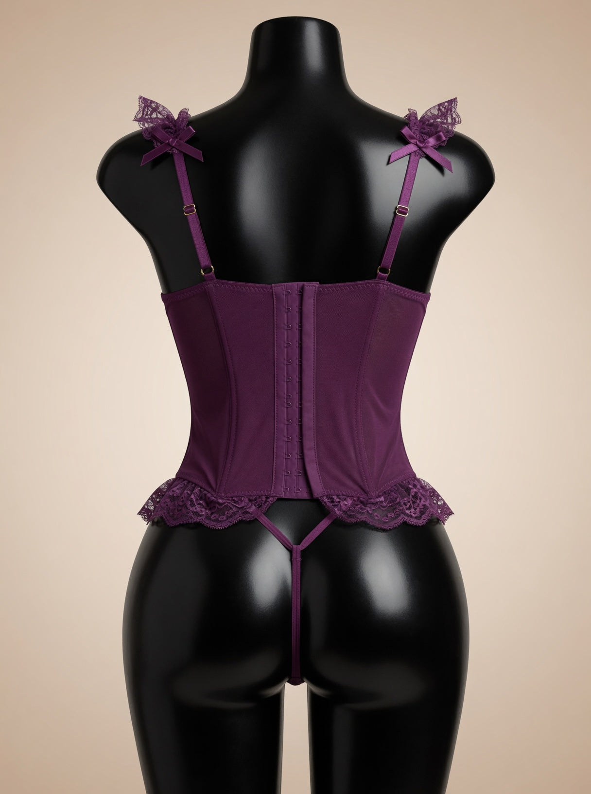 Noor Desire Deep Purple babydoll back