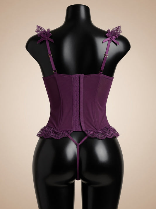 Noor Desire Deep Purple babydoll back