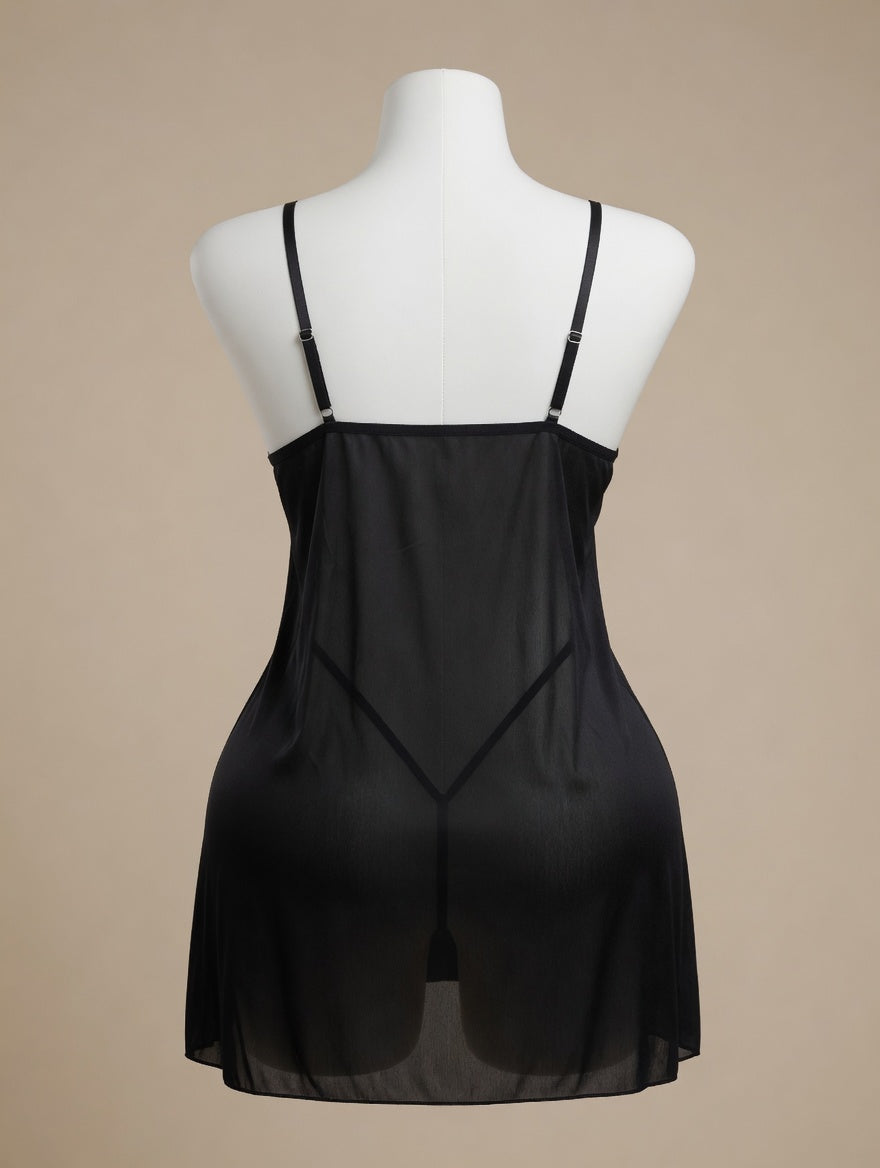 Moon Seduction Set Black slip back