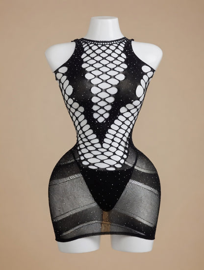 Midnight Obsession Fishnet Cage Mini back